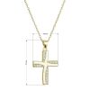 Pozlacený stříbrný náhrdelník kříž se zirkony 12135.1 crystal