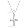 Stříbrný náhrdelník kříž se zirkony 12135.1 crystal