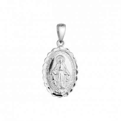Stříbrný přívěsek madailonek Madonka 64090
