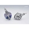 Stříbrný pietní náhrdelník - Fialové Swarovski srdce s motivem stromu života
