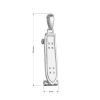 Stříbrný přívěsek skateboard 64069