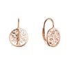 Pozlacené stříbrné náušnice strom života se zirkony 11712.1 rose gold