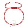 Kabbalah pozlacený rose gold náramek hory 13090.1 červený