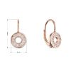Pozlacené stříbrné náušnice kroužek ananas 11719.1 rose gold