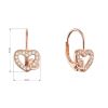 Pozlacené stříbrné náušnice propletená srdíčka 11718.1 rose gold