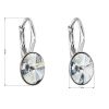 Stříbrné náušnice visací s krystaly Swarovski modrý ovál 31276.5