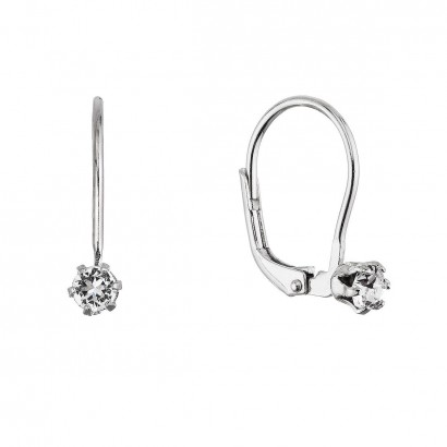Stříbrné visací náušnice se Swarovski krystalem 31322.1
