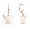 Pozlacené stříbrné náušnice andělé 61133 rose gold