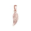 Pozlacený stříbrný přívěsek andělské křídlo 64088 rose gold