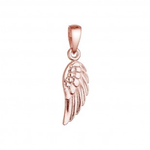 Pozlacený stříbrný přívěsek andělské křídlo 64088 rose gold