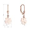 Pozlacené stříbrné náušnice čtyřlístky 61132 rose gold