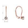 Pozlacené visací náušnice se Swarovski krystalem 31322.1 rose gold