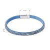 Náramek modrý textilní s krystaly 53007.3 lt.sapphire