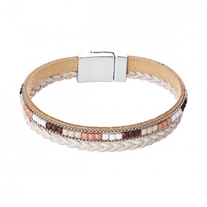 Náramek béžový textilní 53009.3 beige