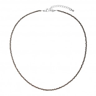 Náhrdelník s pravými grey spinel kameny 42012.3 ocel
