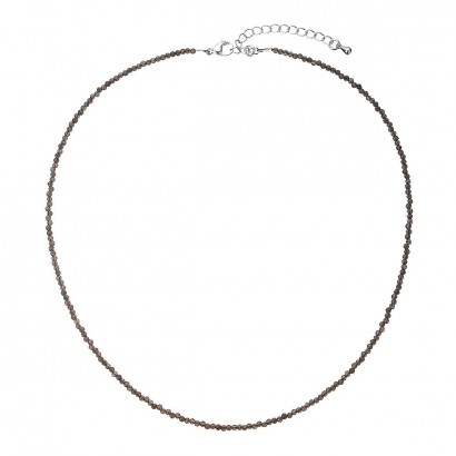 Náhrdelník s pravými grey spinel kameny 42012.3 ocel