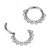 Ocelový kruh - helix / cartilage / septum piercing