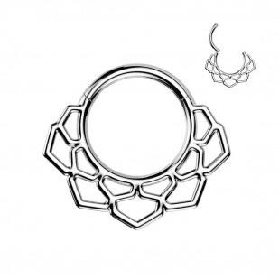 Ocelový kruh - helix / cartilage / septum piercing