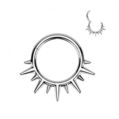 Ocelový kruh - helix / cartilage / septum piercing