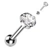 Cartilage piercing do ucha, čirý zirkon 3 mm