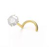 Zlatý piercing do nosu s diamantem 3 mm, Au 585/1000