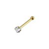 Zlatý piercing do nosu s diamantem 1,4 mm, Au 585/1000