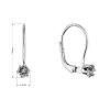 Stříbrné visací náušnice s Preciosa krystalem 31322.3 black diamond