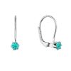 Stříbrné visací náušnice s Preciosa krystalem 31322.3 blue zircon