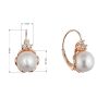 Pozlacené stříbrné náušnice s říční perlou usazenou v kvítku 21108.1 rose gold