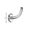 Tyčka k piercingu do pupíku TITAN, závit 1,6 mm (1,6 x 12 mm)