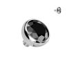 Náhradní kulička s kamínkem TITAN, závit 1,2 mm, 3mm (růžová)