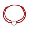 Kabbalah náramek se stříbrným srdcem 13093.3 red