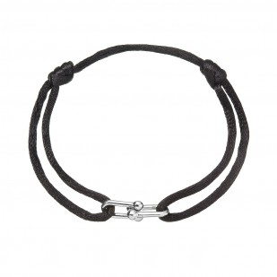 Kabbalah náramek se stříbrnou ozdobou 13094.3 black