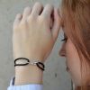 Kabbalah náramek se stříbrnou ozdobou 13094.3 black
