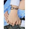Kabbalah náramek se stříbrným srdcem 13093.3 black