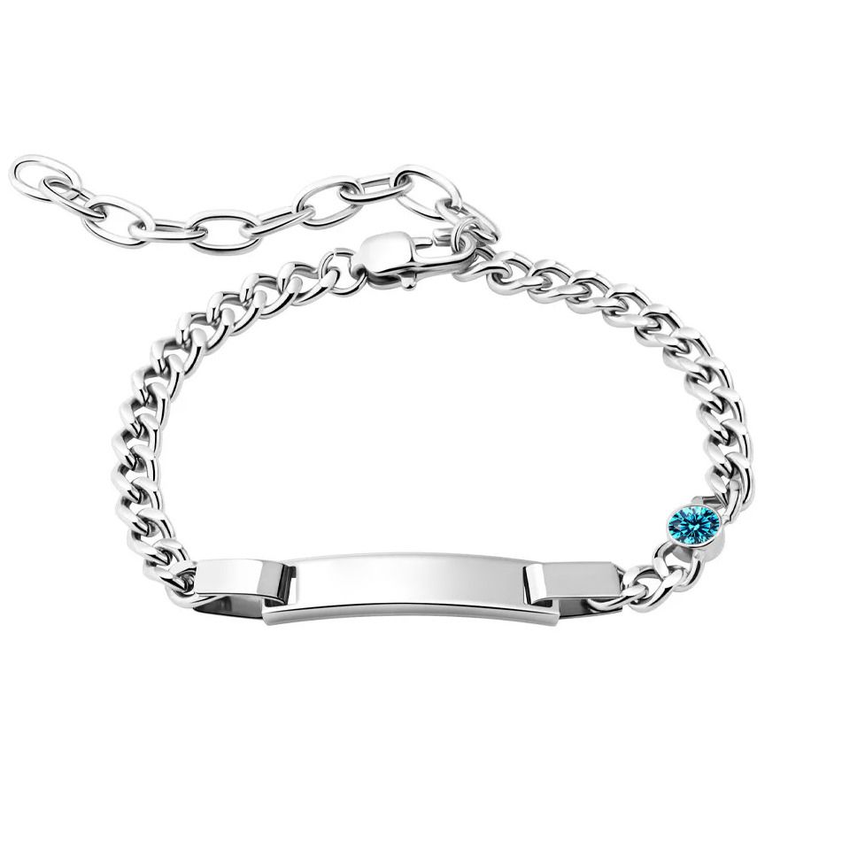 S4U Personalizovaný dámský ocelový náramek s destičkou - OPA1843