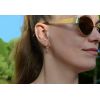 Pozlacené náušnice kapky s pravým růženínem 11730.3 rose gold