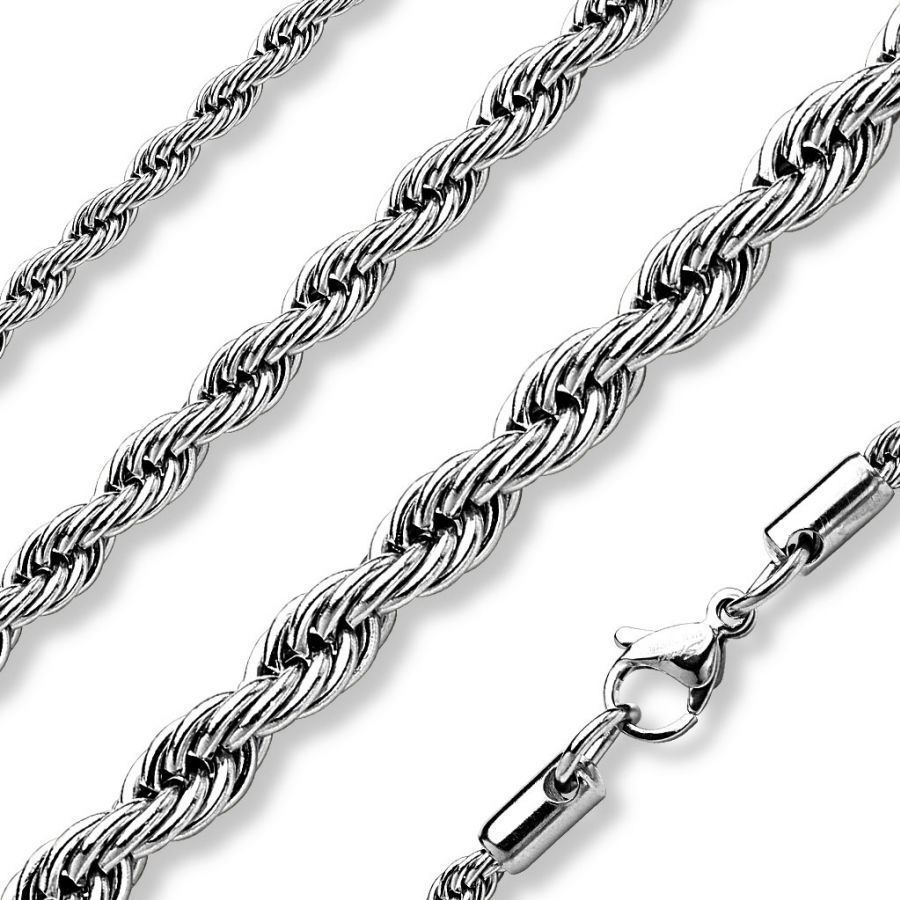 Levně Kroucený řetízek chirurgická ocel šíře 3 mm