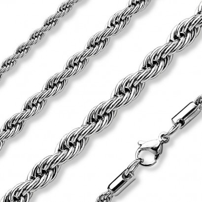 Kroucený řetízek chirurgická ocel šíře 4 mm