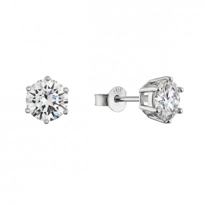 Stříbrné náušnice MIA 11M00002 moissanite