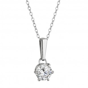 Stříbrný náhrdelník MIA 12M00002 moissanite