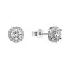 Stříbrné náušnice AURORA 11M00003 moissanite