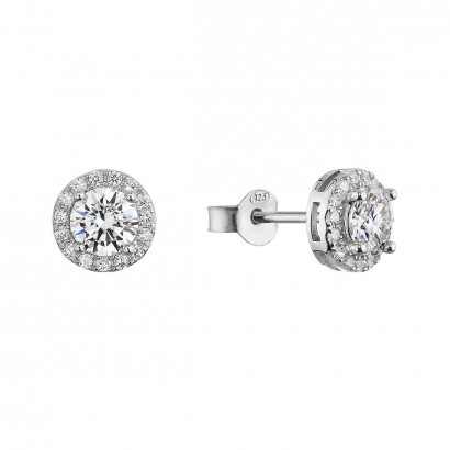 Stříbrné náušnice AURORA 11M00003 moissanite