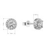 Stříbrné náušnice AURORA 11M00003 moissanite