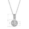 Stříbrný náhrdelník AURORA 12M00001 moissanite