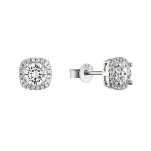 Stříbrné náušnice AIRA 11M00004 moissanite