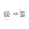 Stříbrné náušnice AIRA 11M00004 moissanite