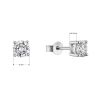 Stříbrné náušnice ELEN 11M00007 moissanite