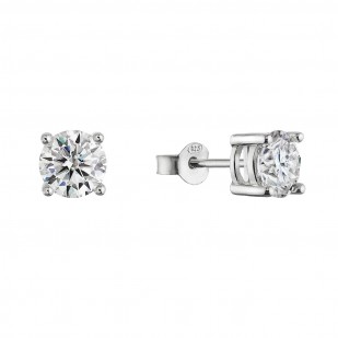 Stříbrné náušnice ELEN 11M00008 moissanite