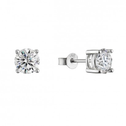 Stříbrné náušnice ELEN 11M00008 moissanite